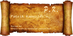 Patrik Kasszián névjegykártya